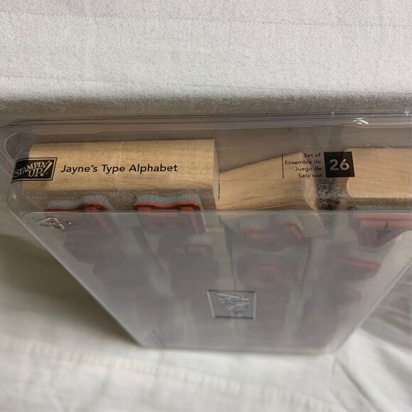 Stampin Up Alphabet Jaynes Type Stamp Set rubber mounted Scrapbook Card Craft - Picture 2 of 8